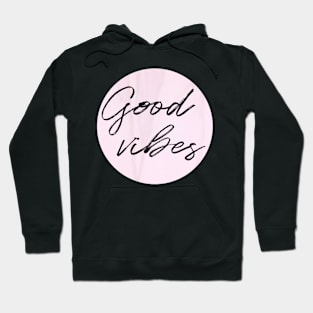 Good Vibes in pink marble Hoodie